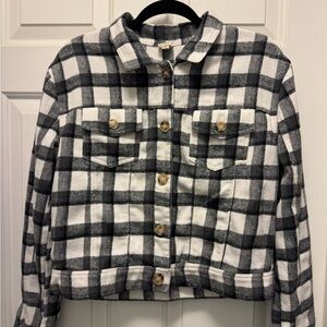 Black and White Plaid Jacket